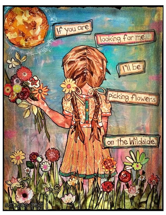 He encontrado este interesante anuncio de Etsy en https://www.etsy.com/es/listing/129711196/mixed-media-girl-picking-wild-flowers